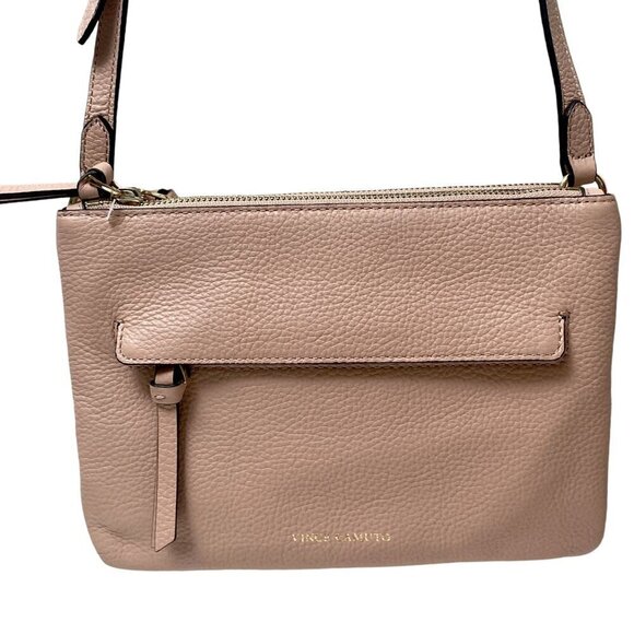 VINCE CAMUTO Crossbody Bag Light Pink Pebble Leather Gally Handbag - Picture 1 of 14